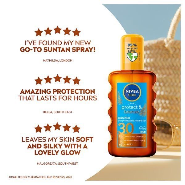 NIVEA SUN Tan Activating Oil SPF30 Protect&Bronze 200ml GOODS Superdrug   