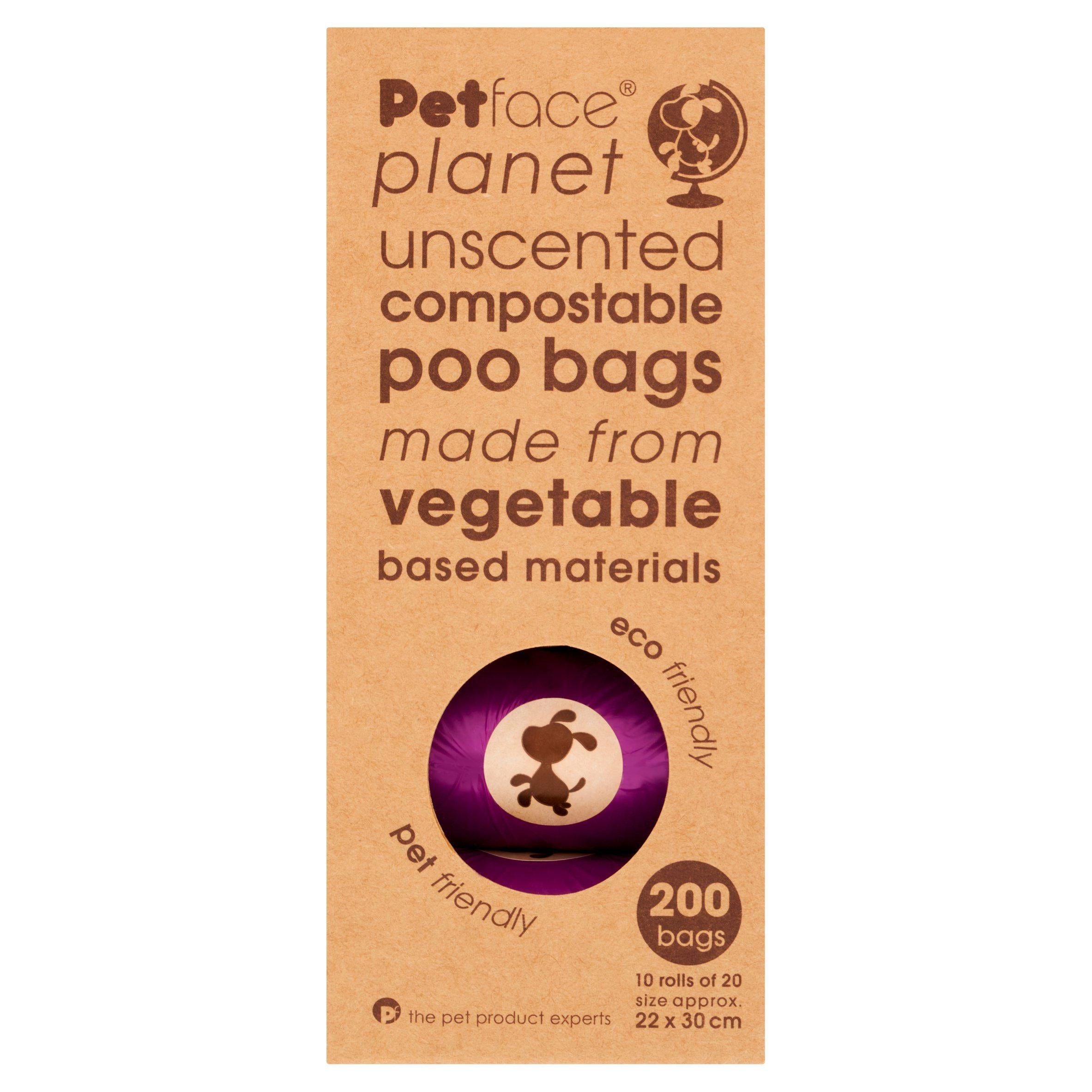 Petface Planet Unscented Compostable Poo Bags x200 GOODS Sainsburys   