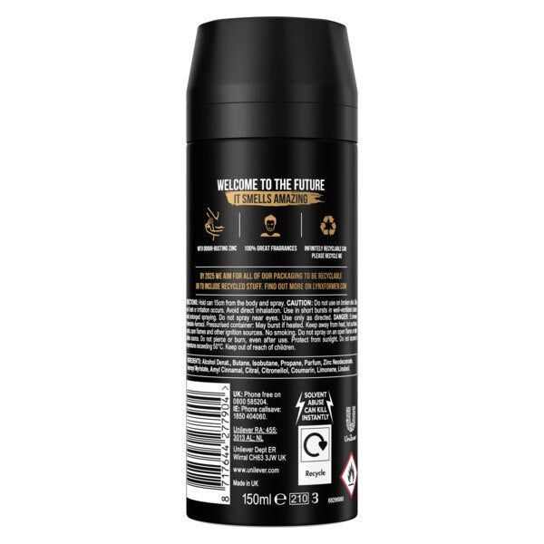 Lynx Deodorant Aerosol Body Spray Dark Temptation 150ml GOODS Superdrug   