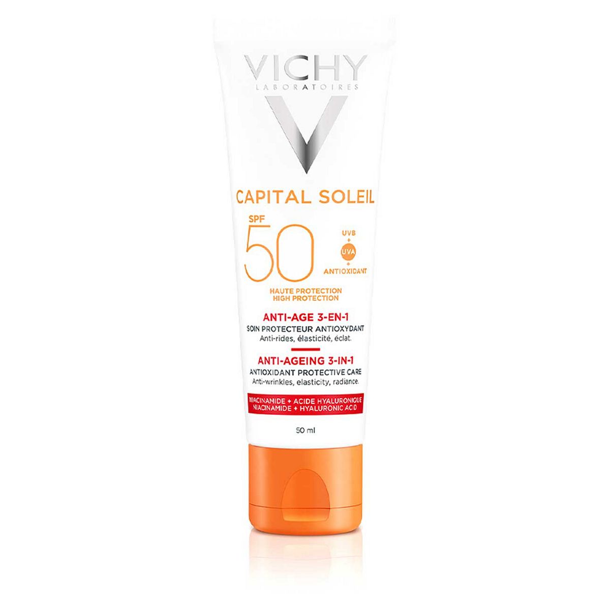 Vichy Capital Soleil Anti-Ageing 3-in-1 Daily Sun Protection Cream SPF50 50ml GOODS Boots   