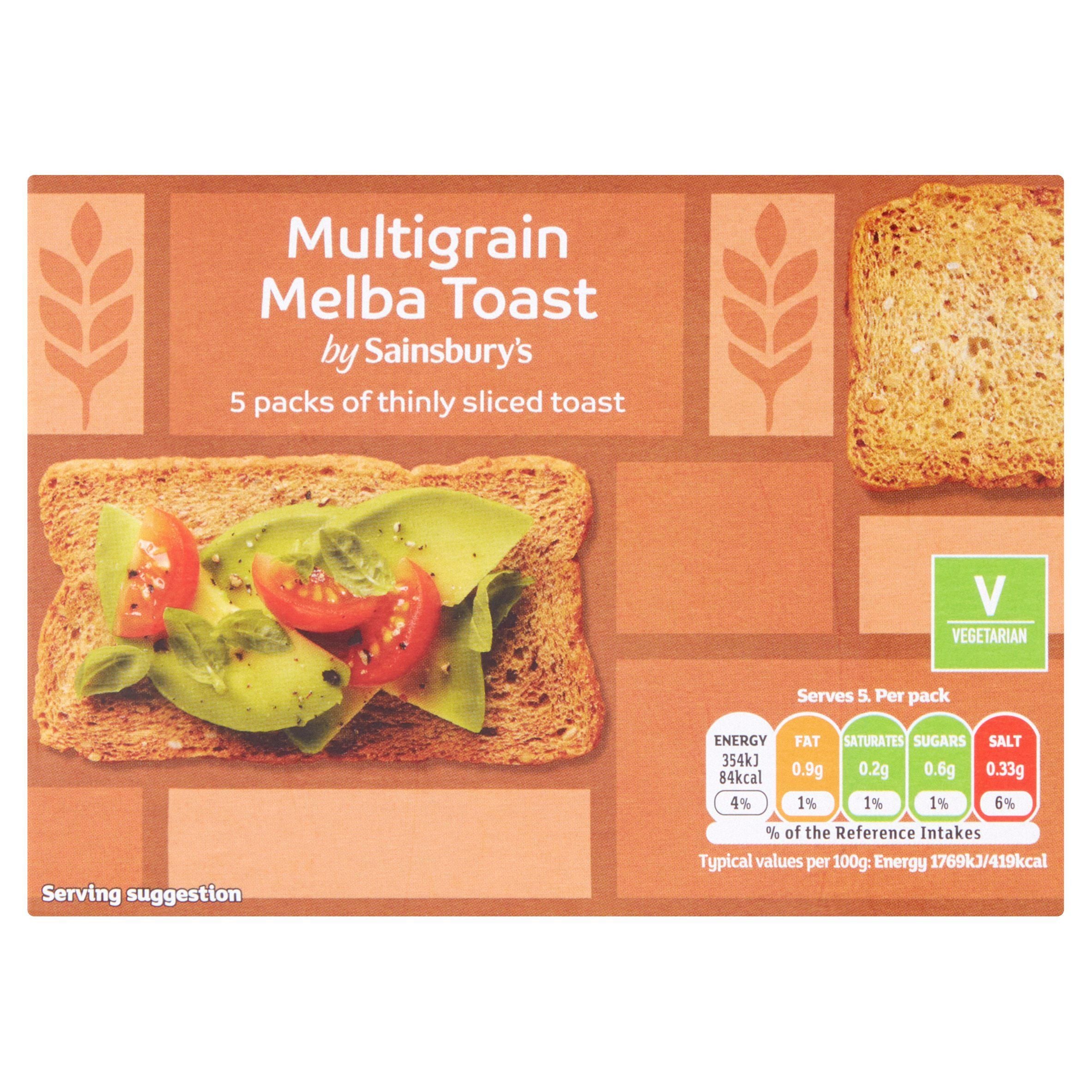 Sainsbury's Multigrain Melba Toast 100g GOODS Sainsburys   