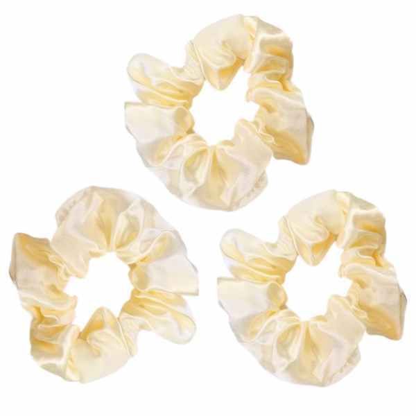 LUVYAH Cosmetics Satin Sleep Scrunchies - Set of 3 Champagne