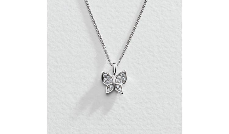 Revere Sterling Silver Butterfly Pendant Necklace