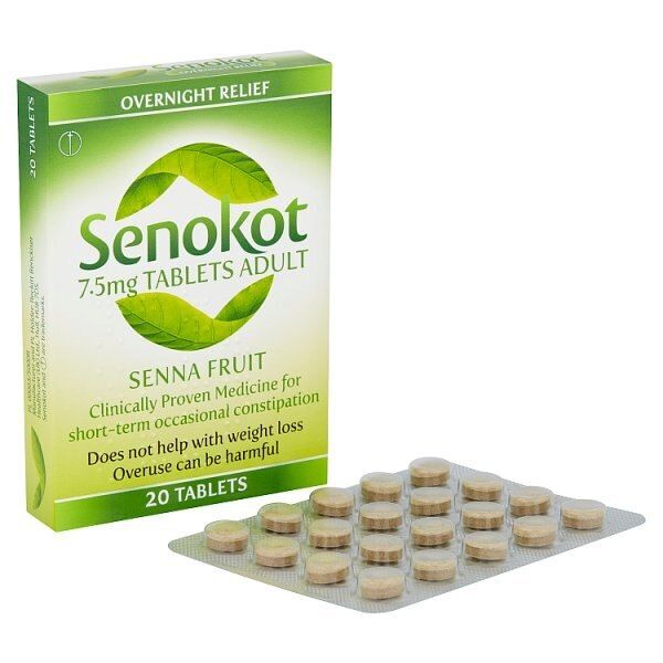 Senokot 7.5mg Tablets Adult Senna Laxative Constipation 20s GOODS Superdrug   