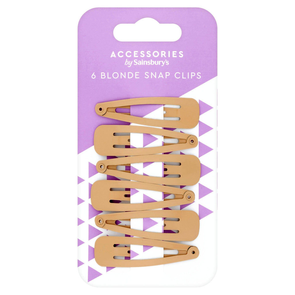 Sainsbury's Snap On Clips Blonde x6