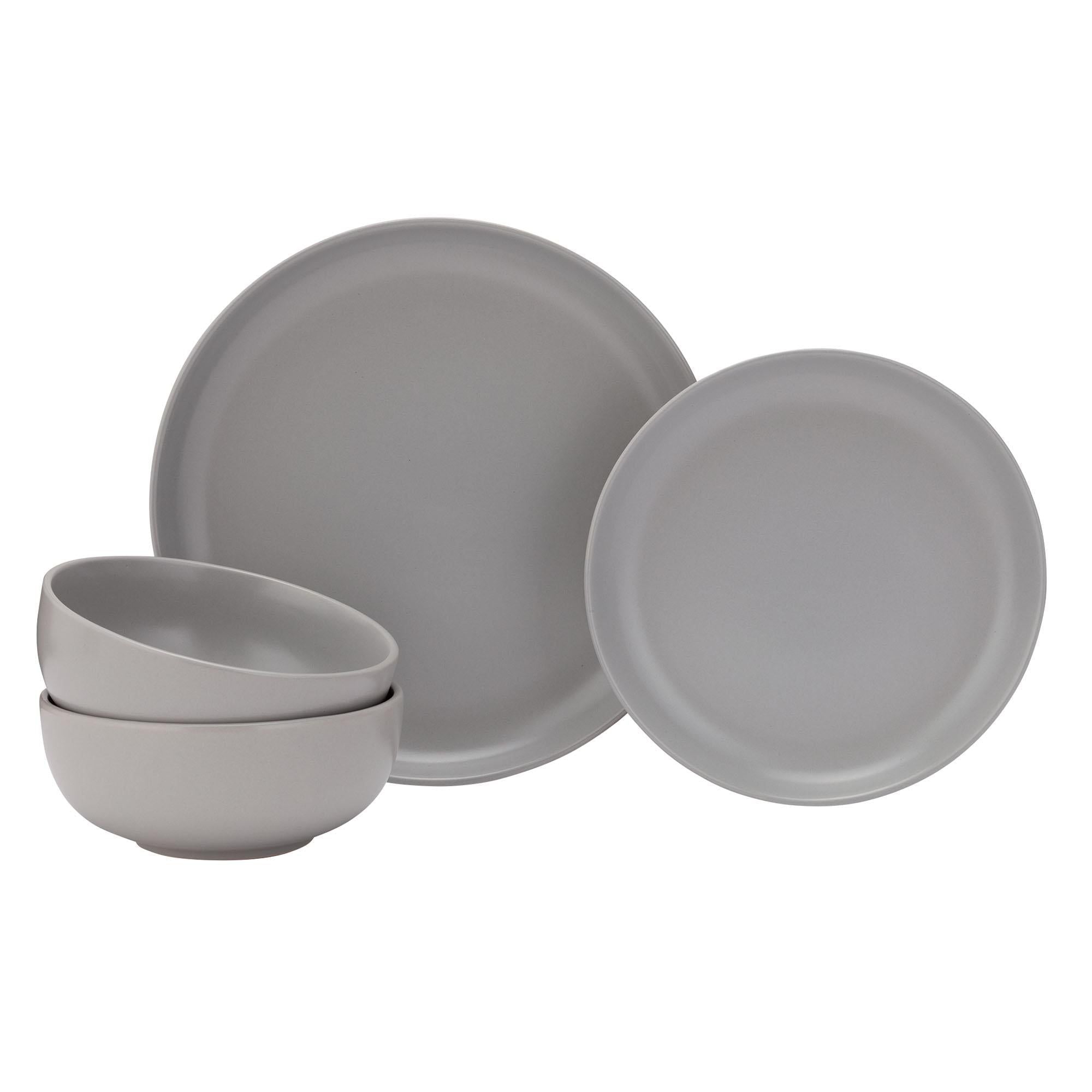 Sainsbury's Home Grey Matte Dinner Set 12pc GOODS Sainsburys   