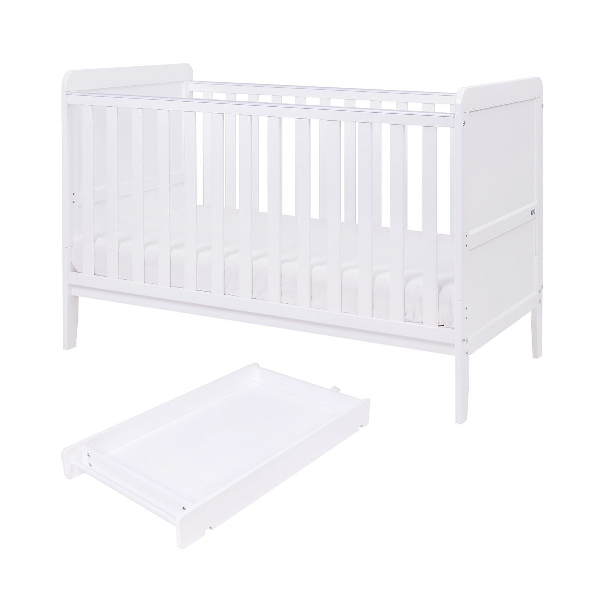 Tutti Bambini Rio Cot Bed with Cot Top Changer & Mattress - White GOODS Boots   