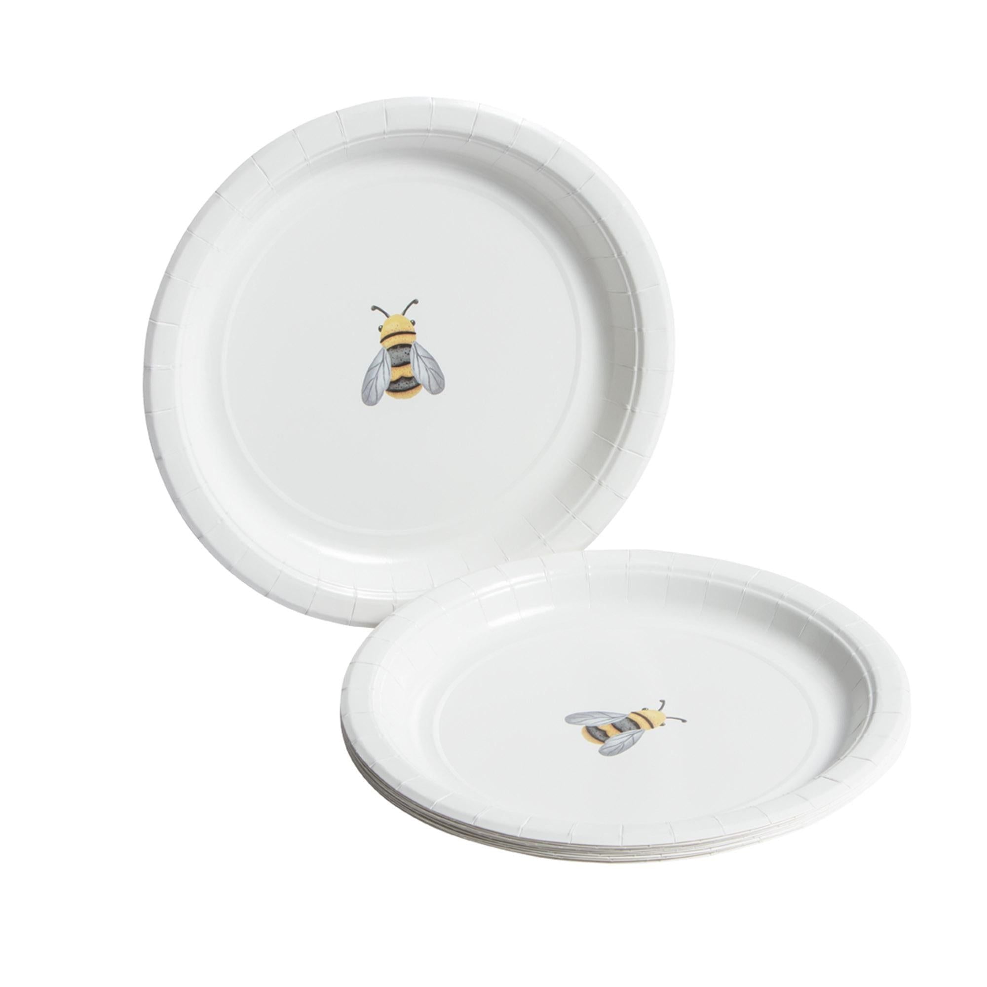 Sainsbury's Home Floral Bee Plate 10pk GOODS Sainsburys   