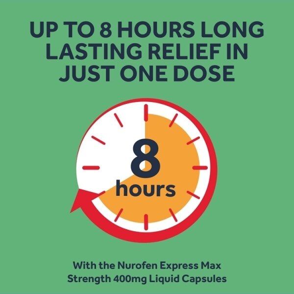 Nurofen Express Ibuprofen 400mg Liquid Capsules 10s