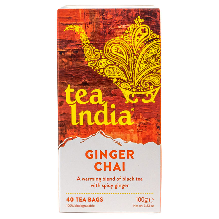 Tea India 40 Tea Bags Ginger Chai 100g GOODS ASDA   