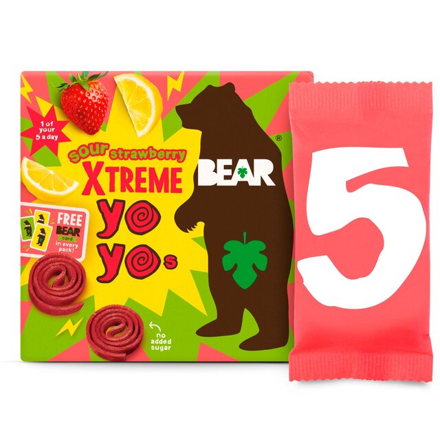Bear Yoyos Super Sour Strawberry & Apple Multipack   5 x 20g - McGrocer