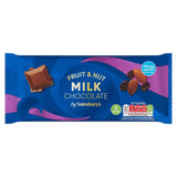 Sainsbury's Fruit & Nut Milk Chocolate 200g Block chocolate bars Sainsburys   