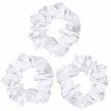 LUVYAH Cosmetics Satin Sleep Scrunchies - Set of 3 White GOODS Superdrug   