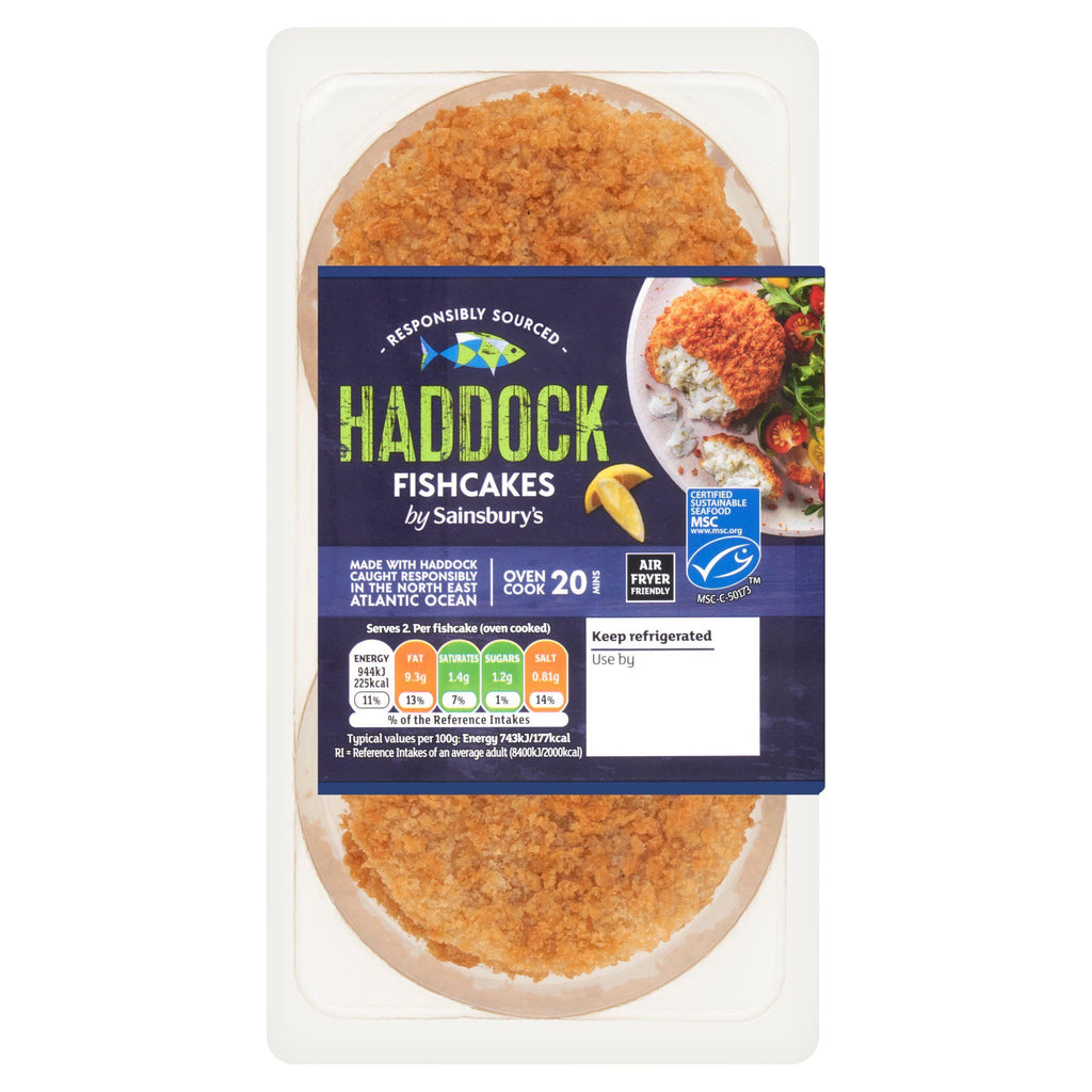 Sainsbury's MSC Haddock Fishcakes x2 270g