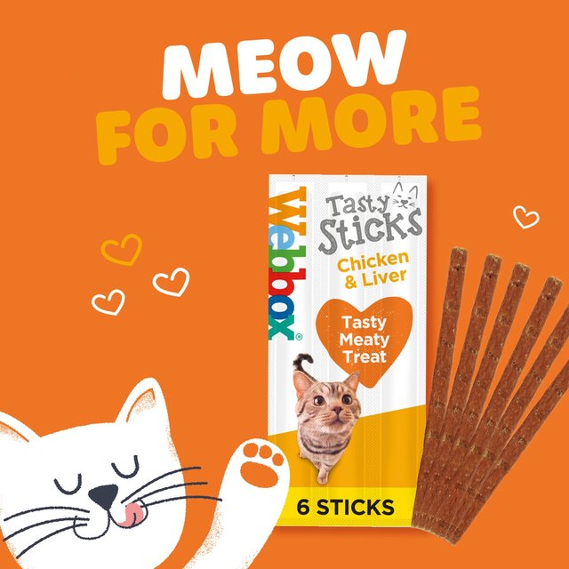 Webbox Tasty Sticks with Chicken & Liver Semi-Moist Cat Treats   30g GOODS M&S   