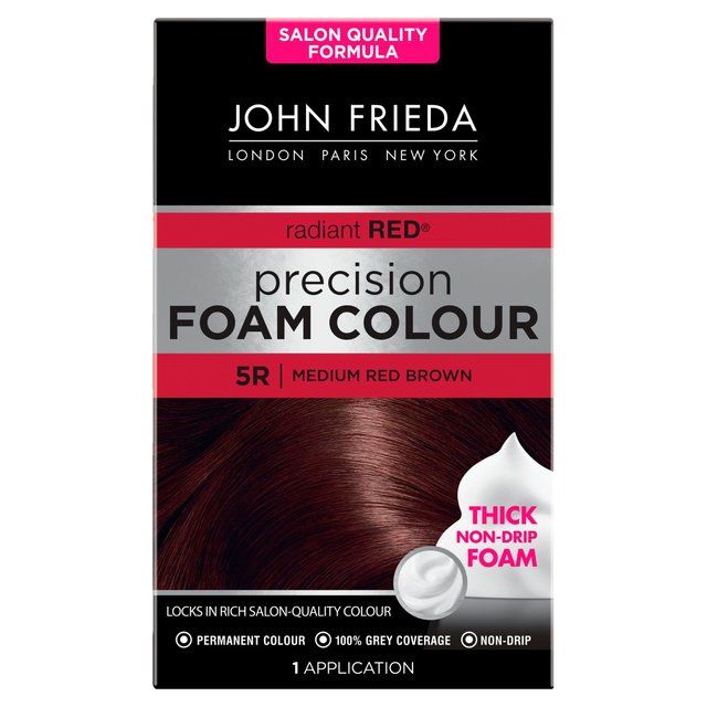 John Frieda Precision Foam Colour Hair Dye Medium Red Brown 5R