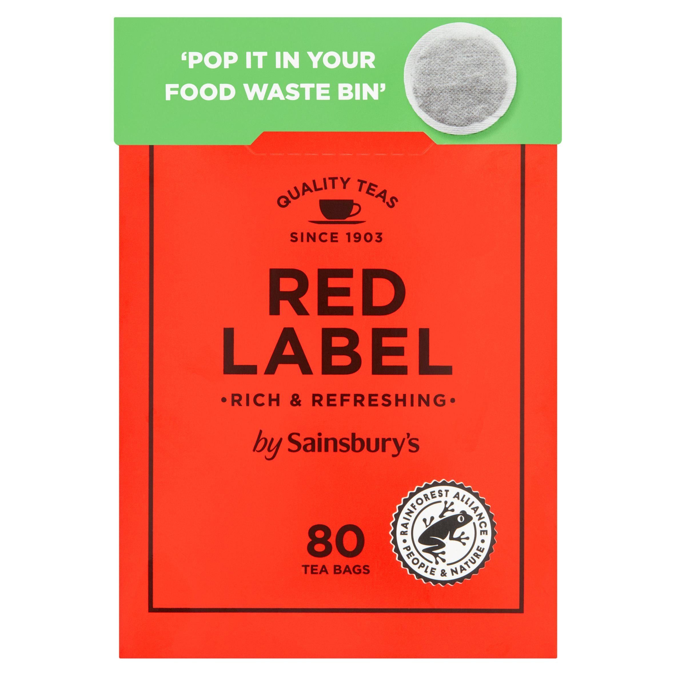 Sainsbury's Red Label Tea Bags x80 250g All tea Sainsburys   