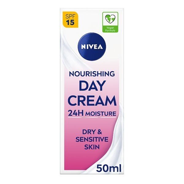 NIVEA Nourishing Day Cream Dry & Sensitive Skin SPF15 50ml GOODS Superdrug   