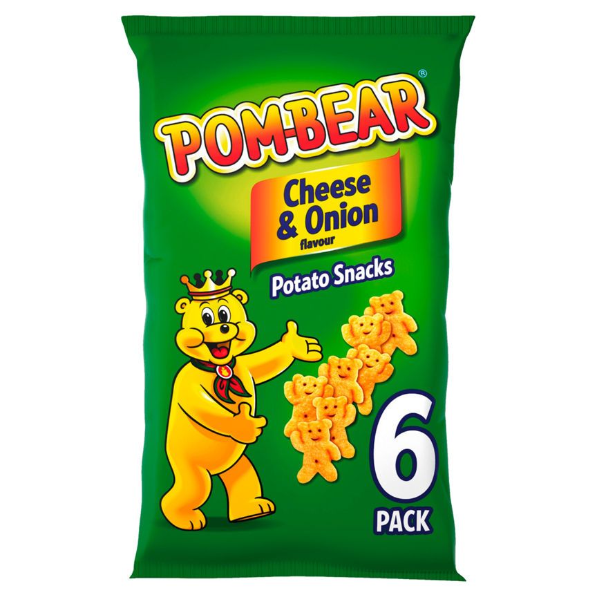 Pom Bear Cheese & Onion Multipack Crisps