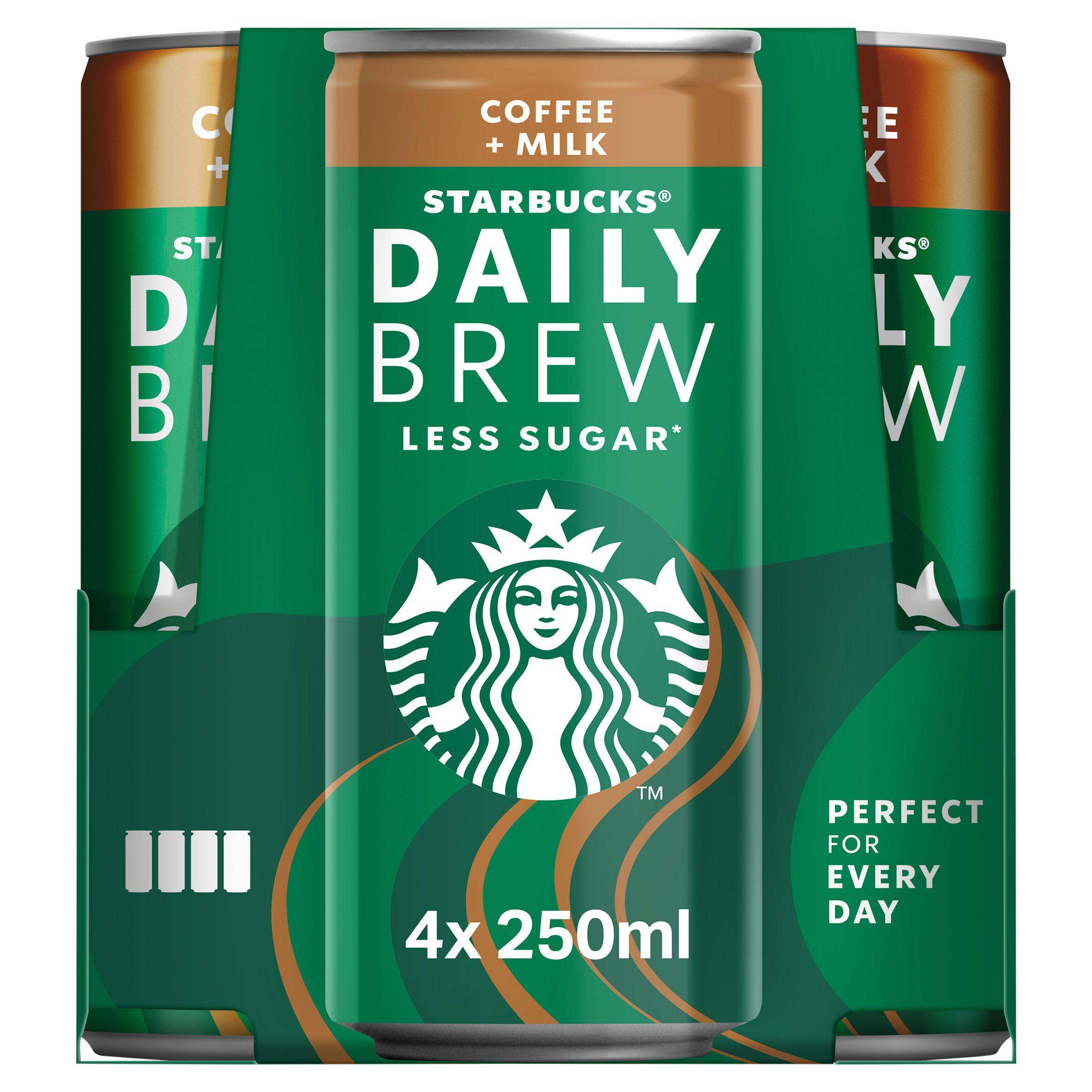 Starbucks Daily Brew Iced Coffee with Milk 4x250ml GOODS Sainsburys   