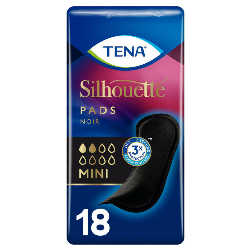Tena Lady Silhouette Black Incontinence Pads GOODS ASDA   