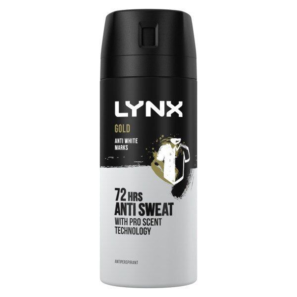 Lynx Men Gold Anti-Perspirant Deodorant Spray 150ml GOODS Superdrug   