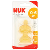 NUK First Choice Latex Bottle Teats Medium Flow 0-6 Months   2 per pack GOODS M&S   