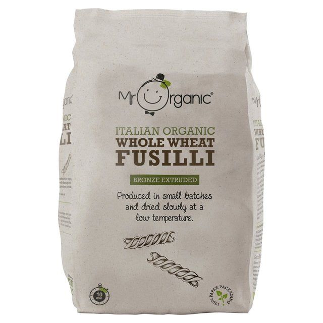 Mr Organic Italian Whole Wheat Fusilli Pasta   500g