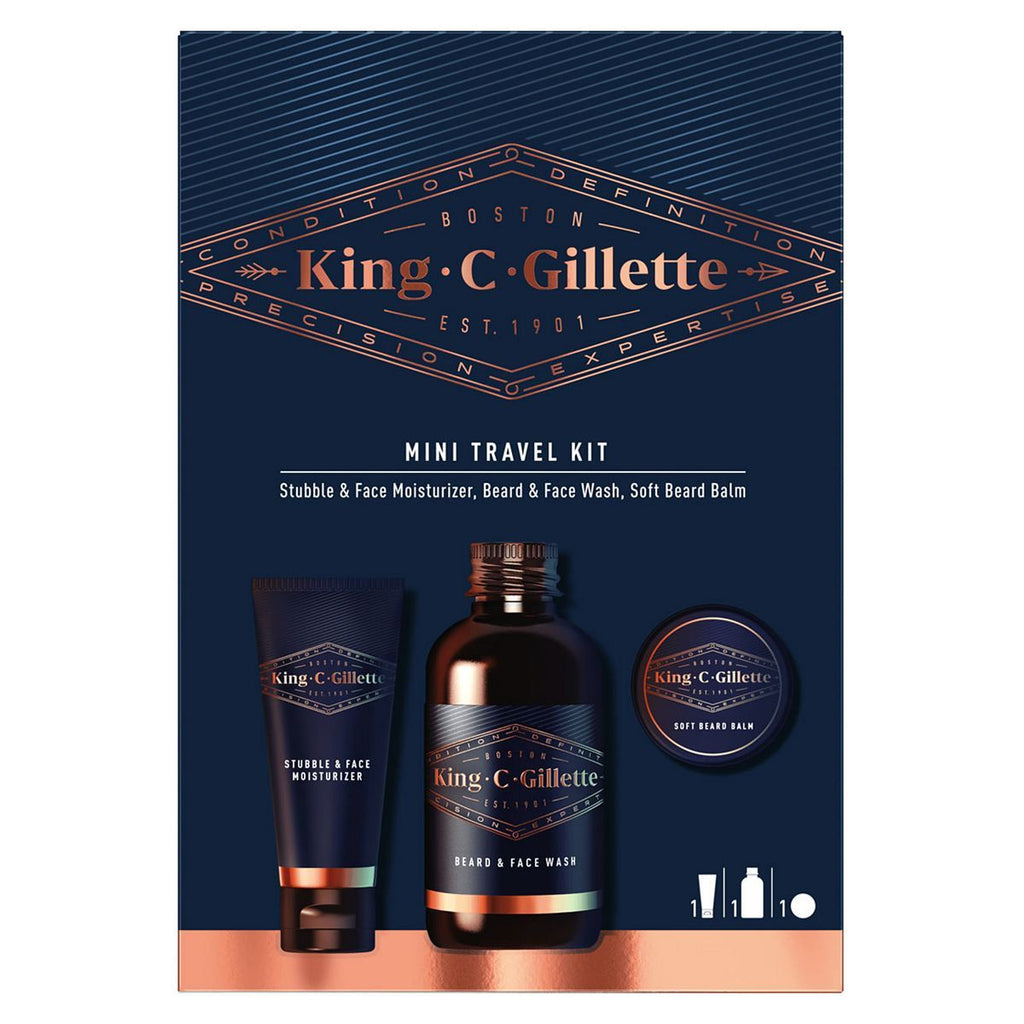 King C. Gillette Mini Travel Gift Set Beard Care Essentials