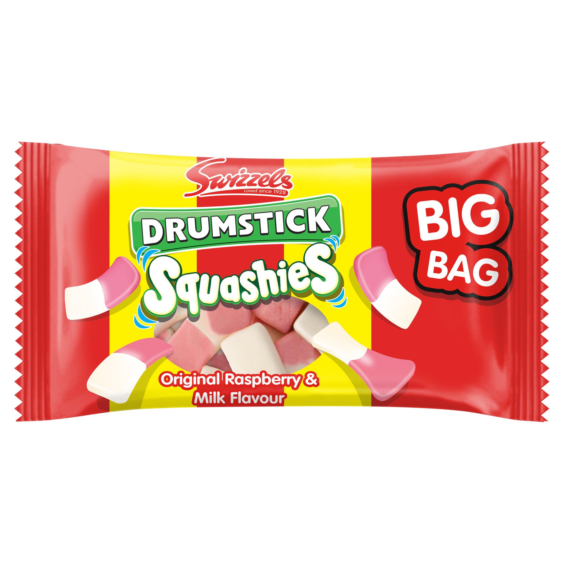 Swizzels Drumstick Squashies Original Raspberry & Milk Flavour Sweets 60g sweets Sainsburys   