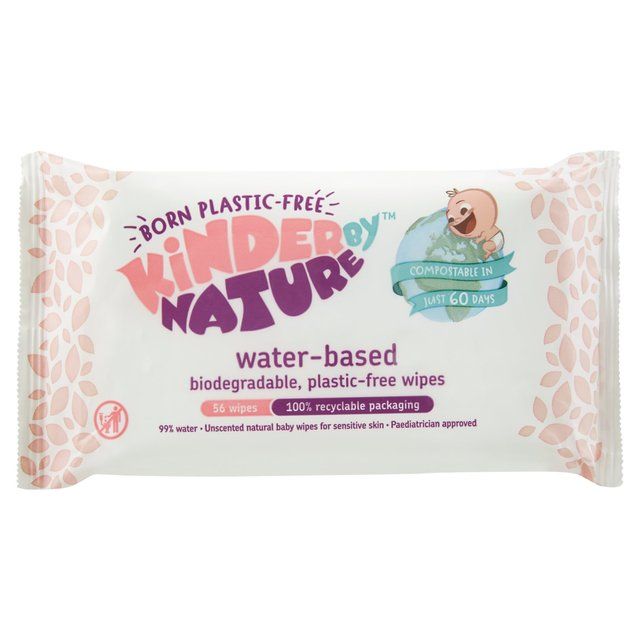 Kinder by Nature Water-Based Wipes   56 per pack