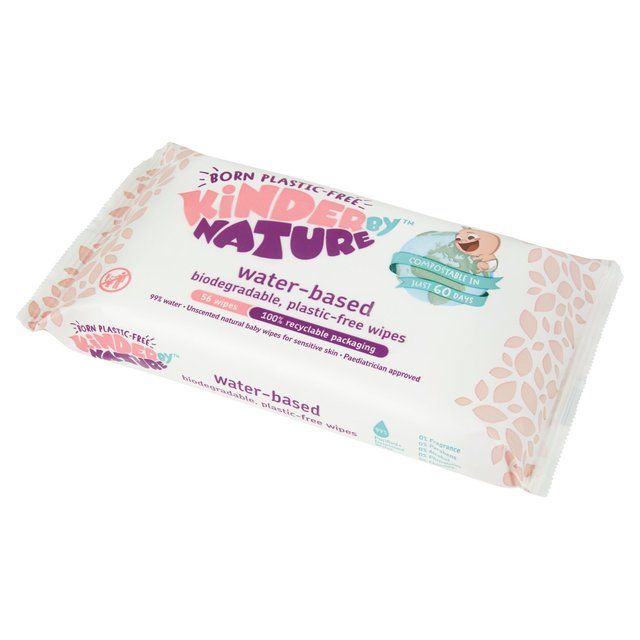 Kinder by Nature Water-Based Wipes   56 per pack