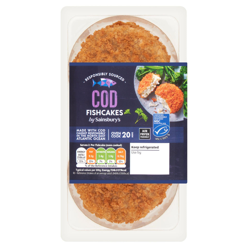 Sainsbury's MSC Cod Fishcakes x2 270g