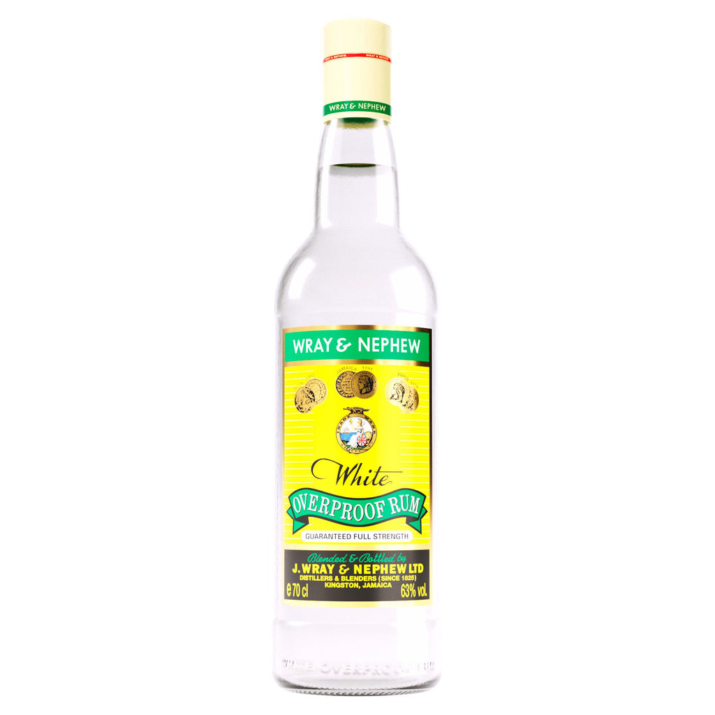 Wray and Nephew Rum, 63% ABV - White Overproof Jamaica Rum 70cl