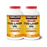 Kirkland Signature Cod Liver Oil + Omega 3 1150mg, 2 x 200 Count GOODS Costco UK