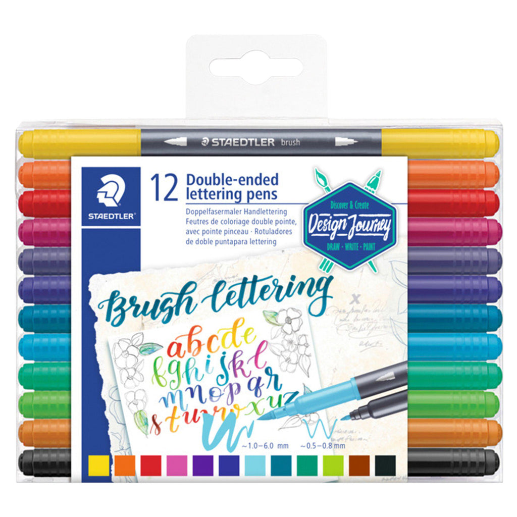 Staedtler Double Ended Lettering Pens 12pk