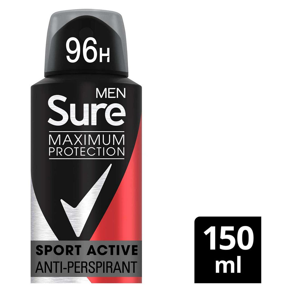 Sure Men Maximum Protection Sport Active Anti-perspirant Deodorant Aerosol 150 ml