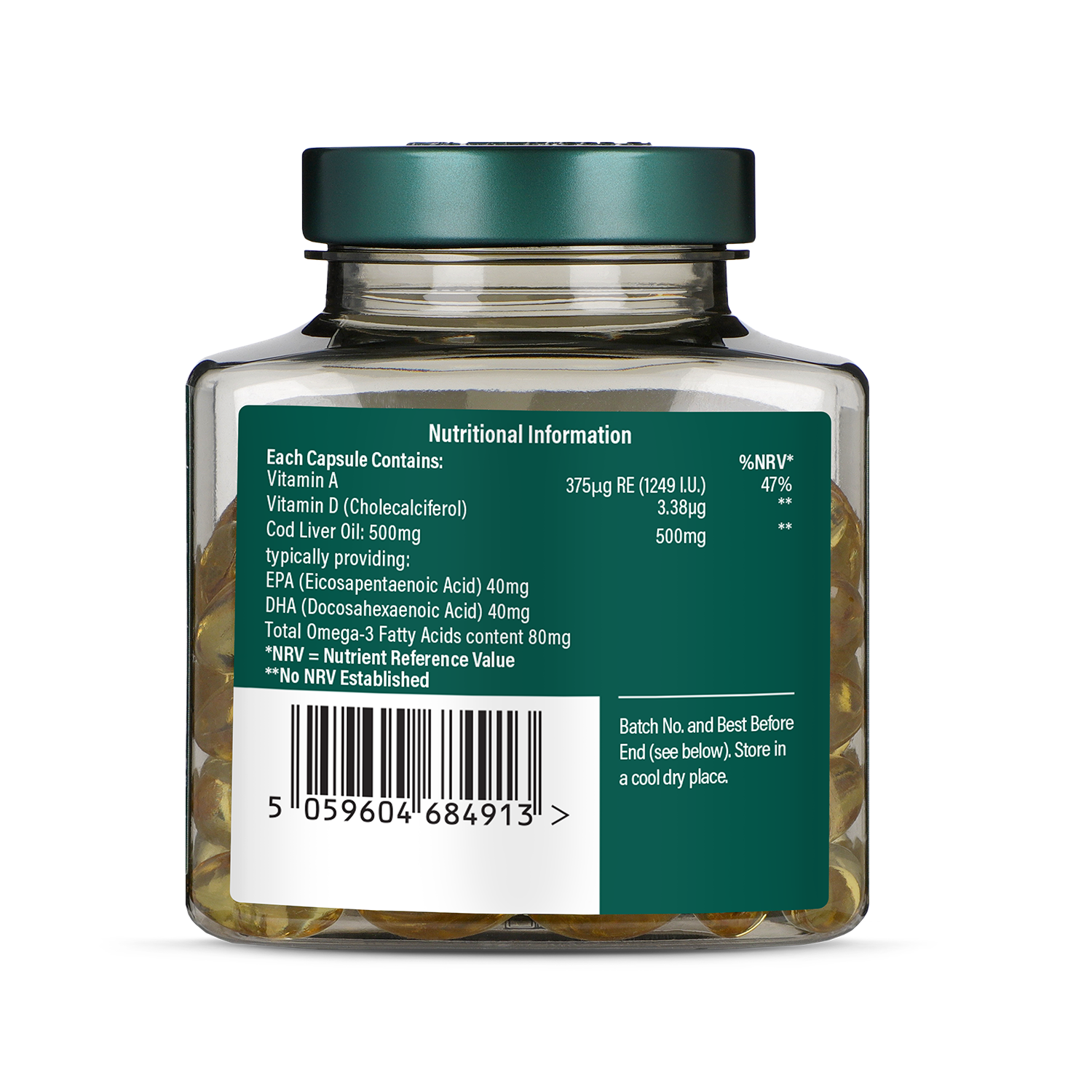 Holland & Barrett Pure Cod Liver Oil 1000mg 240 Capsules - McGrocer