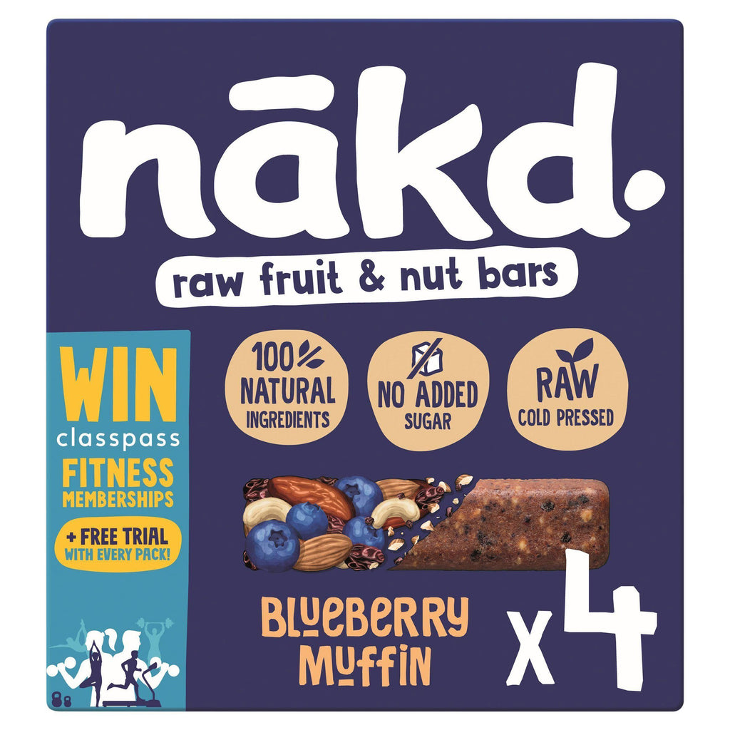 Nakd Blueberry Muffin Fruit & Nut Bars 4x35g