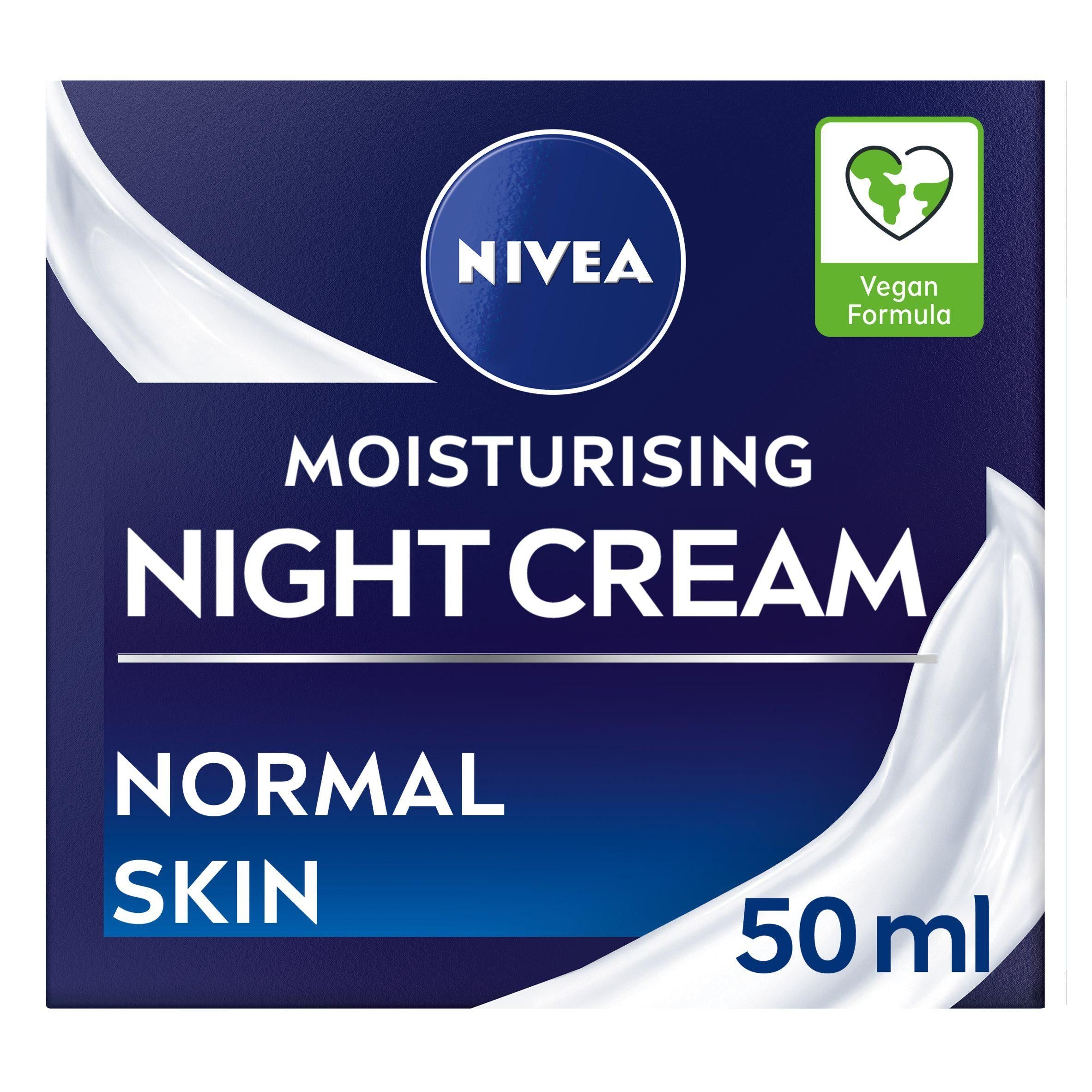 Nivea Moisturising Night Cream Moisturiser for Normal Skin 50ml All Sainsburys   