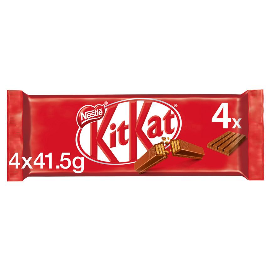 Kit Kat 4 Finger Milk Chocolate Bar, 4 Pack