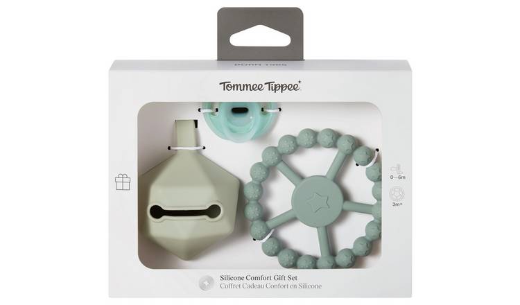 Tommee Tippee Silicone Dummy and Comfort Gift Set - Green