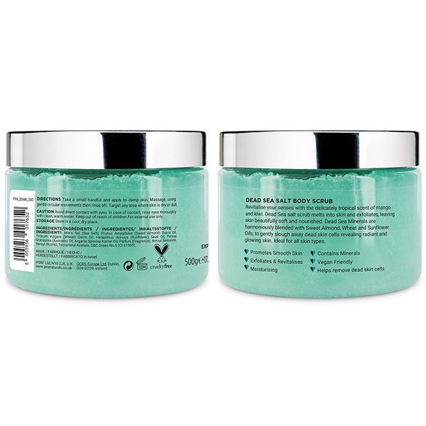 PraNaturals Dead Sea Salt Body Scrub 500g - Mango & Kiwi GOODS Superdrug   