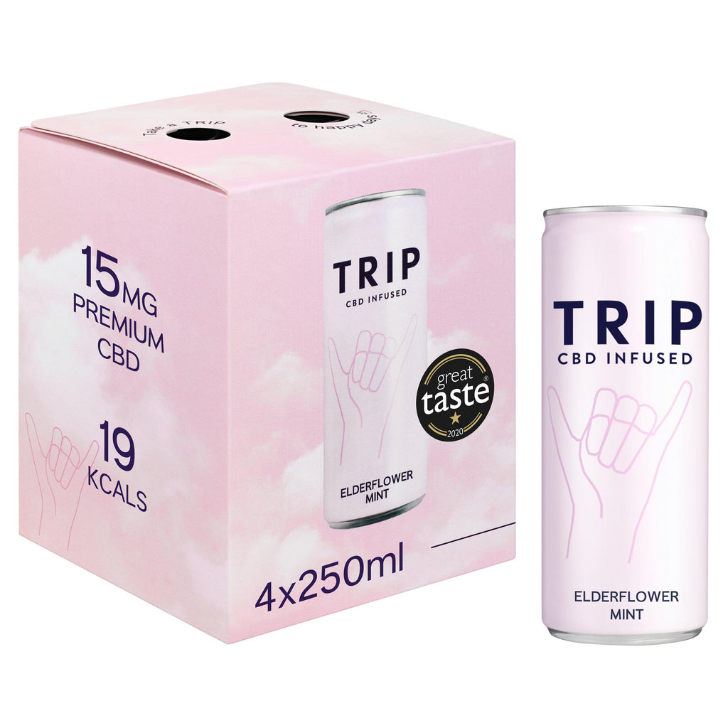 Trip CBD Infused Elderflower Mint 4x250ml