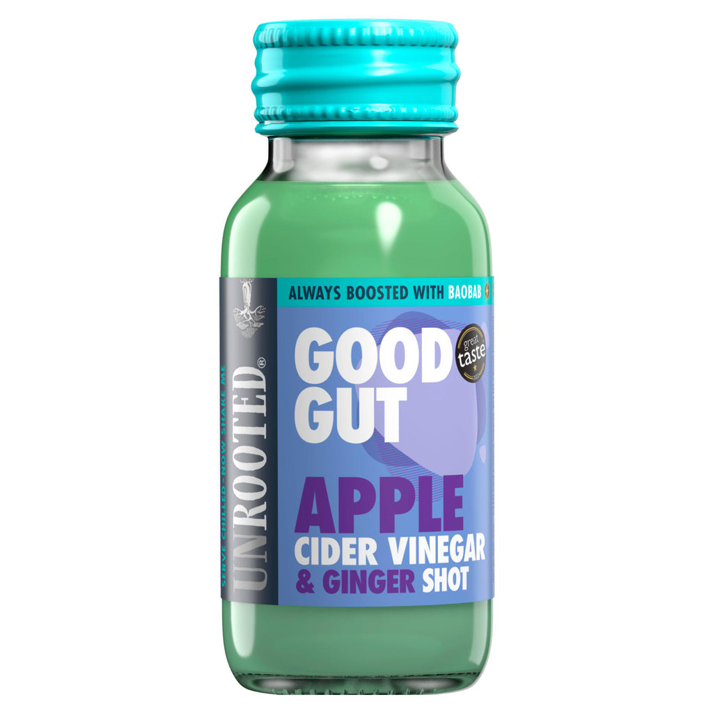 Unrooted Good Gut Apple Cider Vinegar & Ginger Shot 60ml