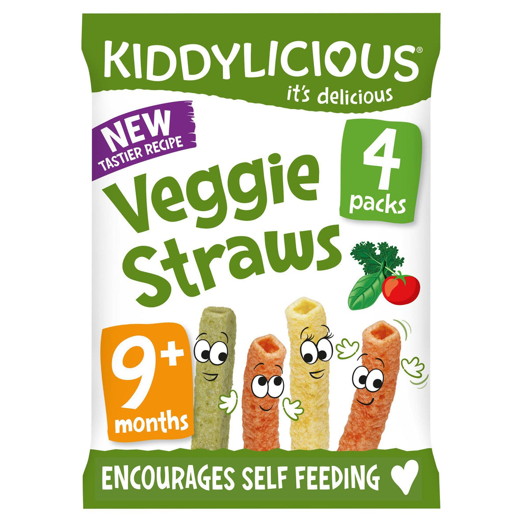 Kiddylicious Veggie Straws Baby Snacks 4x12g