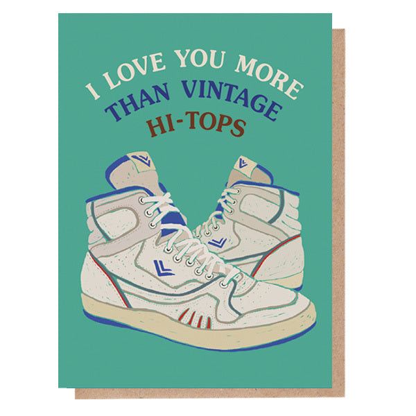 Paper Plane Vintage Hi-Tops Card