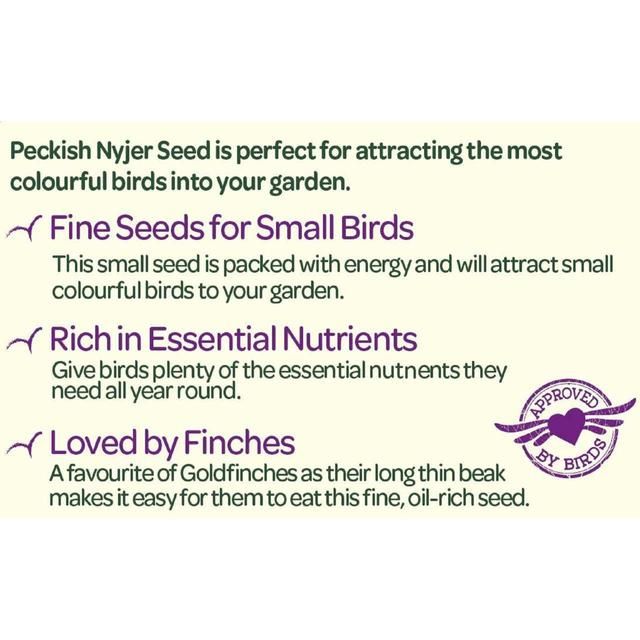 Peckish Nyjer Seed For Wild Birds   2kg GOODS M&S   