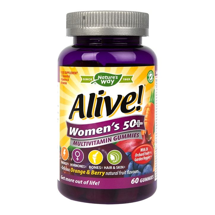 Nature's Way Alive! Womens 50+ Multivitamin 60 Gummies Women's Multivitamins Holland&Barrett   