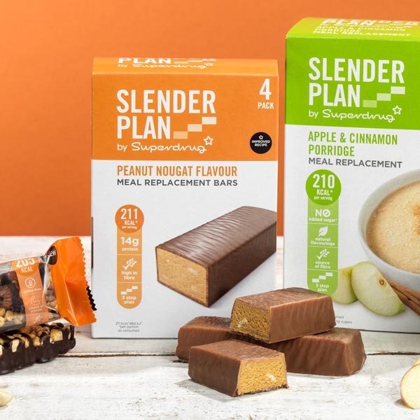 Superdrug Slenderplan Peanut Nougat Bars  x 4 GOODS Superdrug   